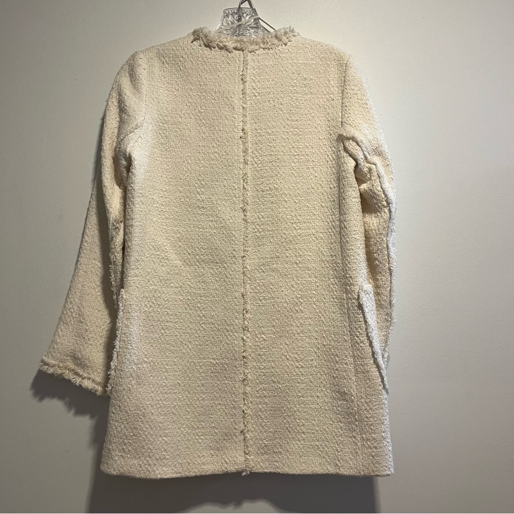 Zara Basic Collection Classic Ivory Tweed Jacket - Picture 10 of 16